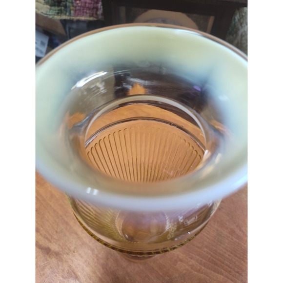 Yellow Fenton Adam's‎ Rib Pattern 9.5" Vase - Picture 7 of 7